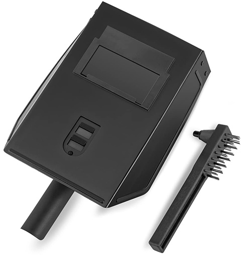 la maquina de soldar greencut incluye cepillo-piqueta para eliminar desecho y una m&aacute;scara protectora de soldar