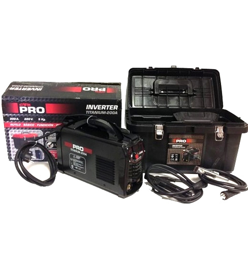 contenido del paquete de la soldadora inverter cevik titanium 200 pro