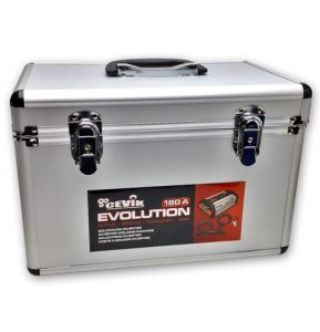 la soldadora inverter cevik mini y sus componentes se pueden guardar en una pr&aacute;ctica caja de aluminio